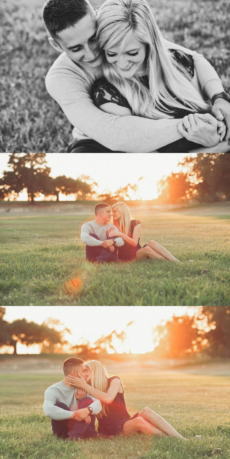 Engaged couple at Gibson Ranch, Sacramento